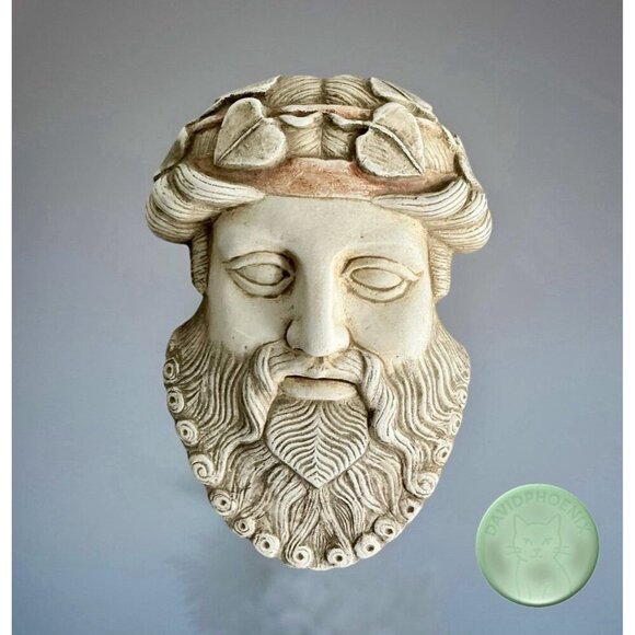 Greek Marble Wall Mask – Handmade in Greece – Museum Replica w/ Tag – Excellent - Picture 1 of 5